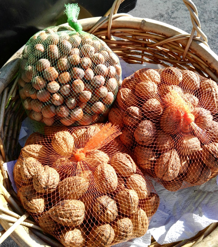 hazelnuts and walnuts