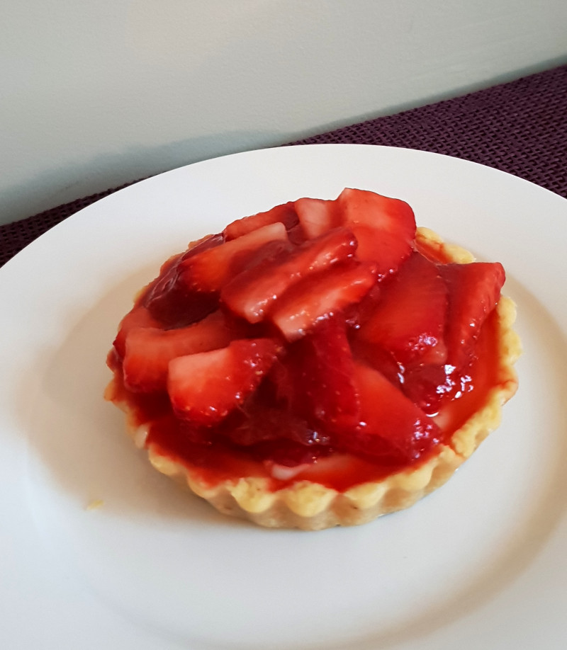 strawberry tarts with goat s milk custard