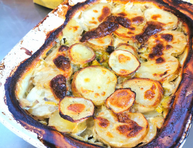 agria leek gratin