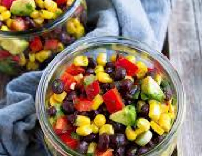 black bean and corn