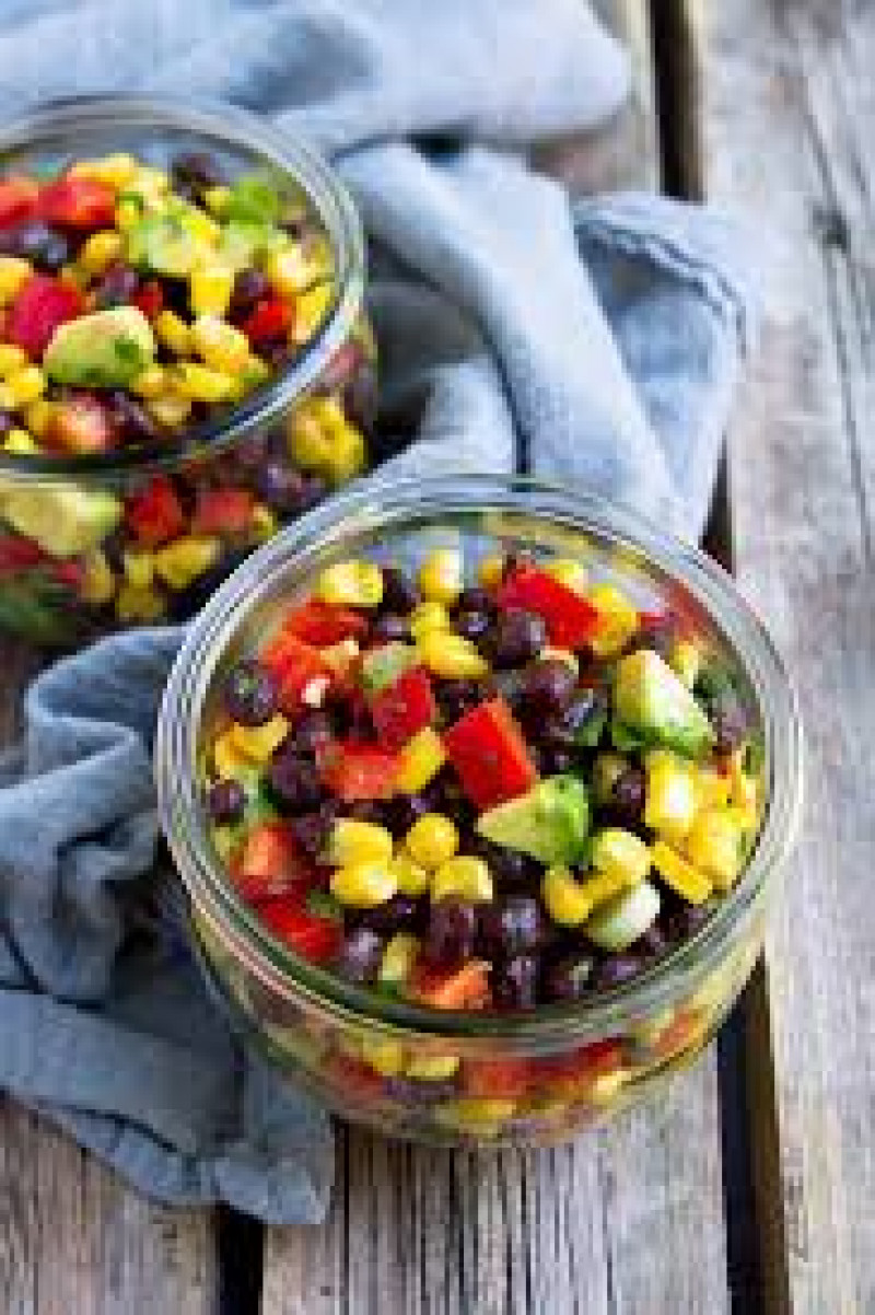 black bean and corn