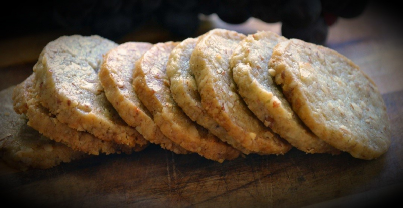 blue cheese hazelnut shortbread