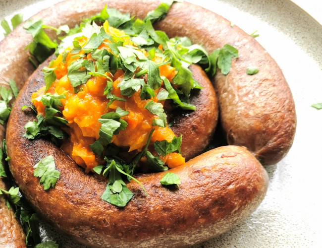 boerewors with vegetable relish