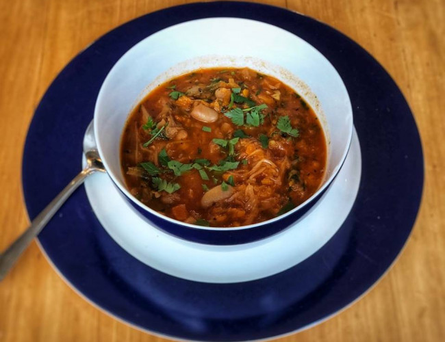 cabbage white bean and venison sausage soup