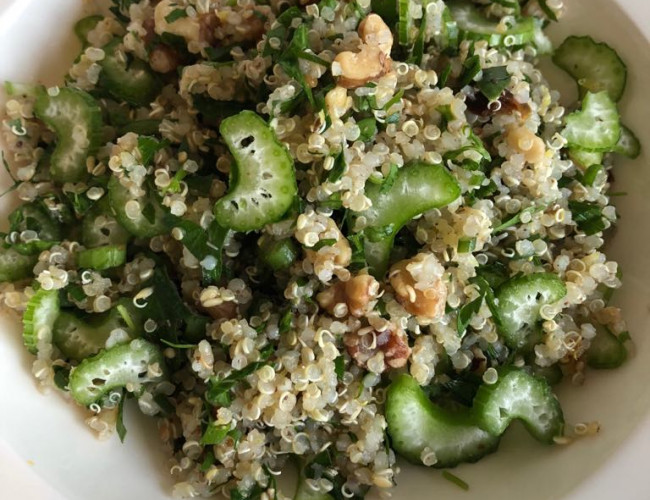 celery and za atar quinoa salad