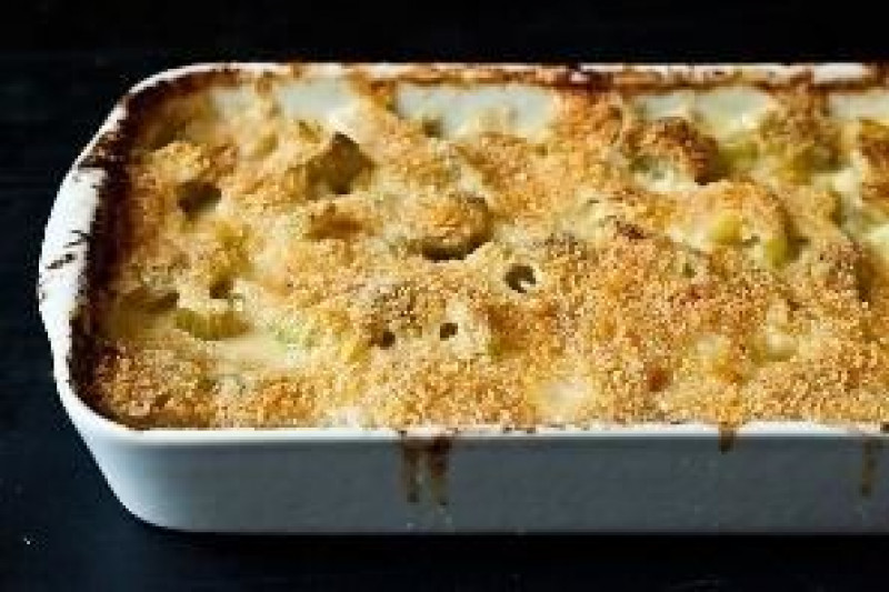 celery silverbeet and fennel gratin