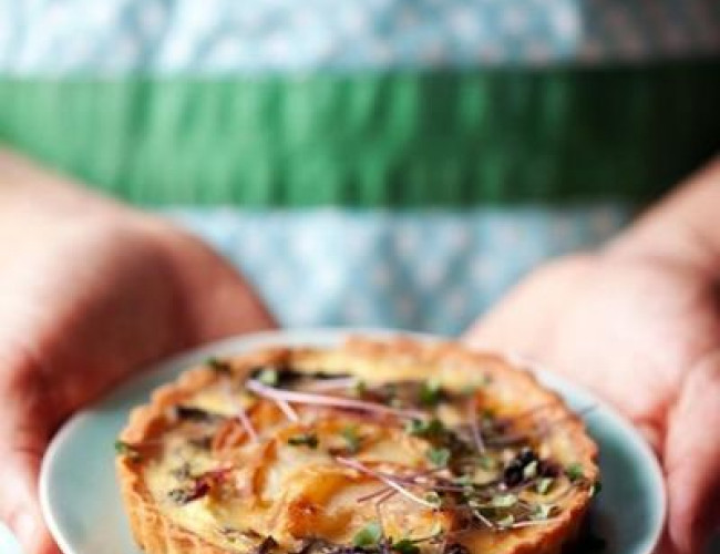 chard apple and swiss cheese tart