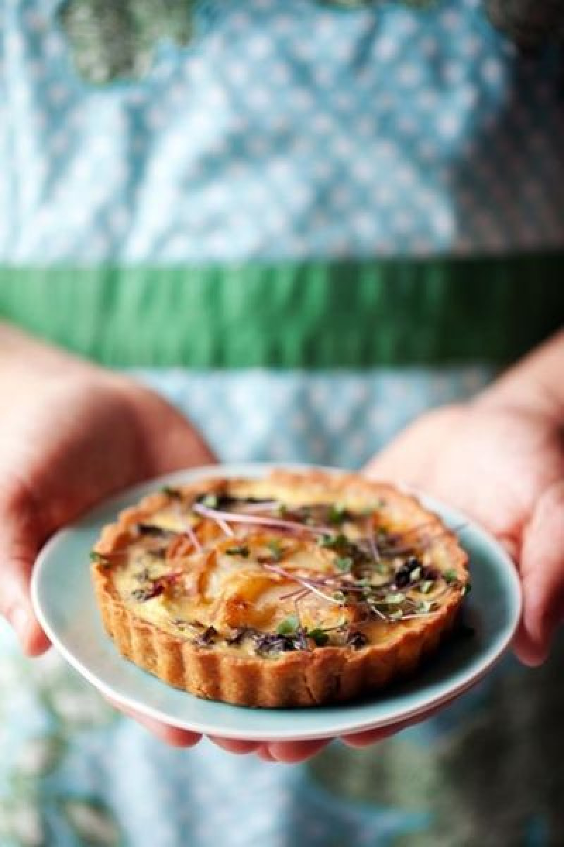 chard apple and swiss cheese tart