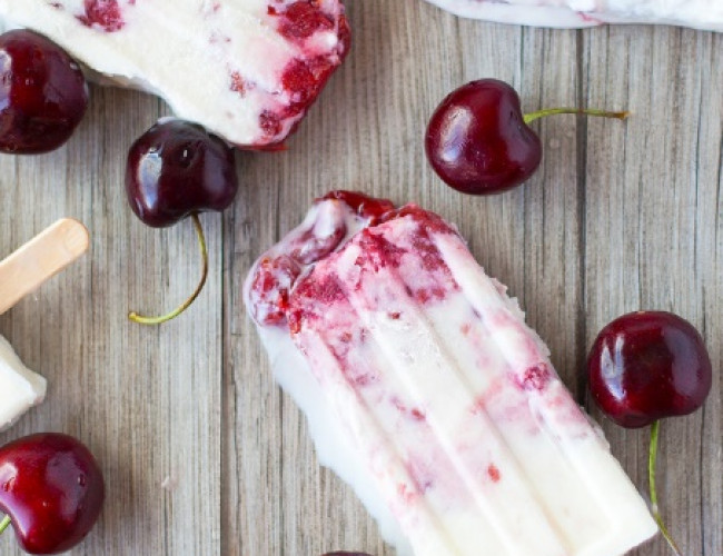 cherry and cream popsicles