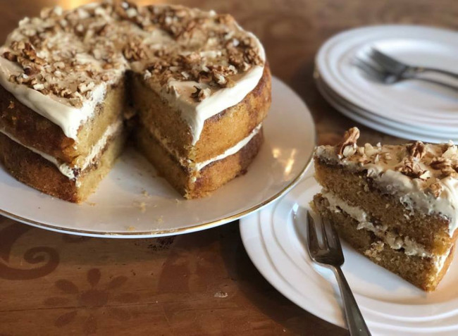 coffee and walnut cake