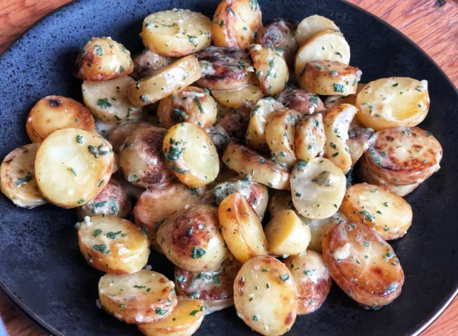 creamy sage new potatoes