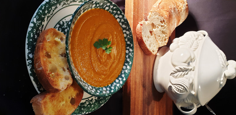 creamy tasty pumpkin soup