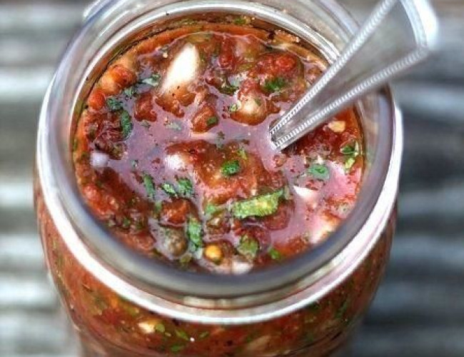 easy oven tomato salsa