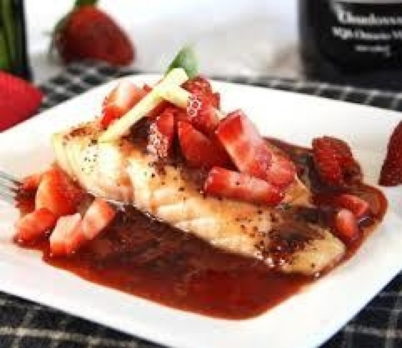 fish w strawberry