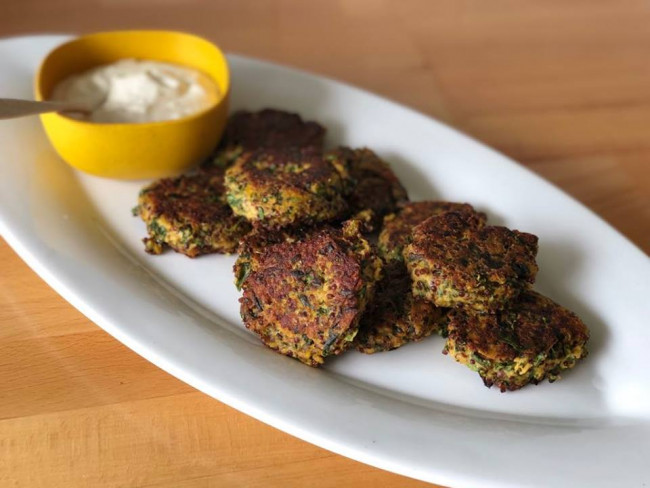 kale and quinoa fritters