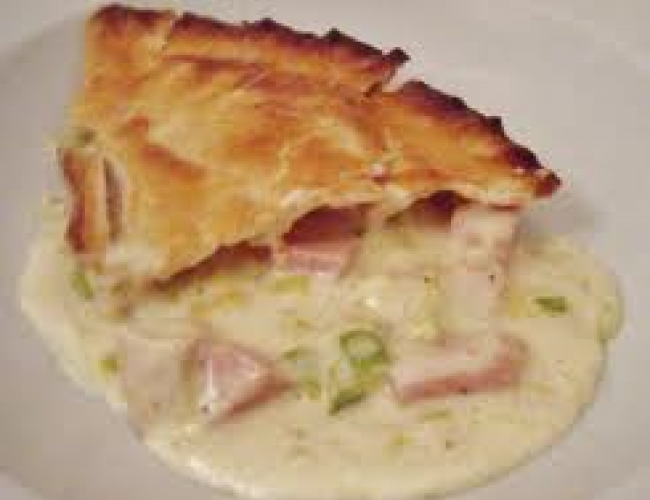 leek and ham pie