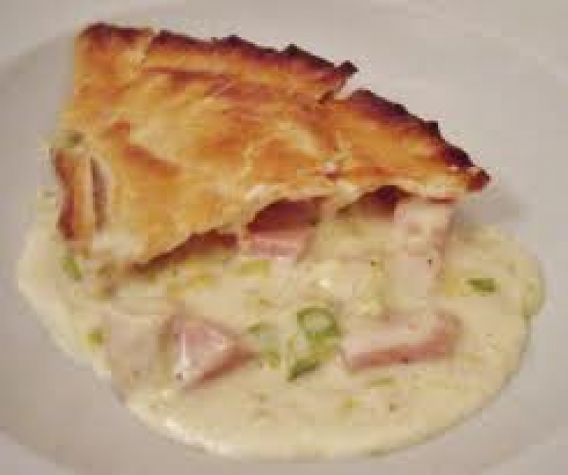 leek and ham pie