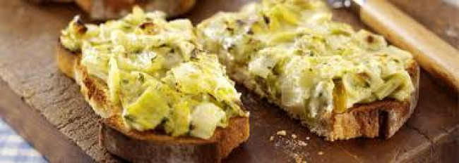 leeks on toast