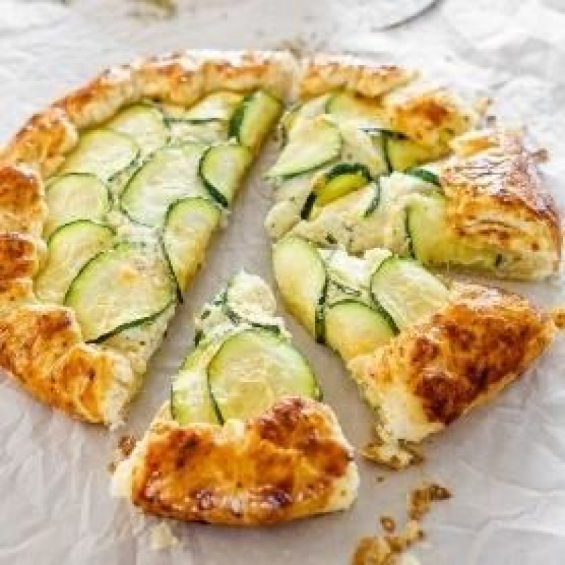 lemony ricotta summer potato and zucchini galette