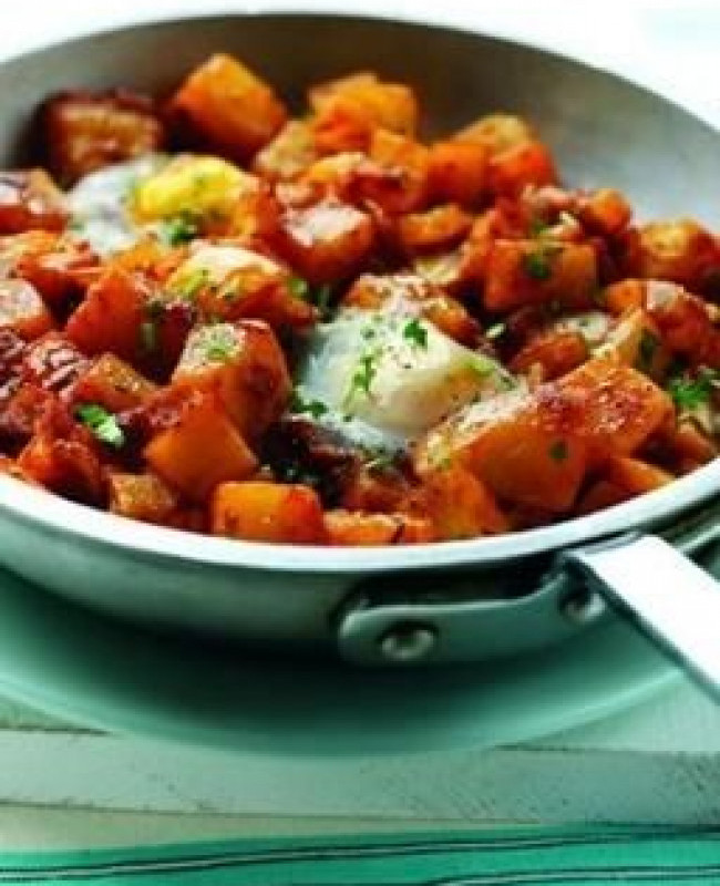 mexican potatoes spinach and eggs
