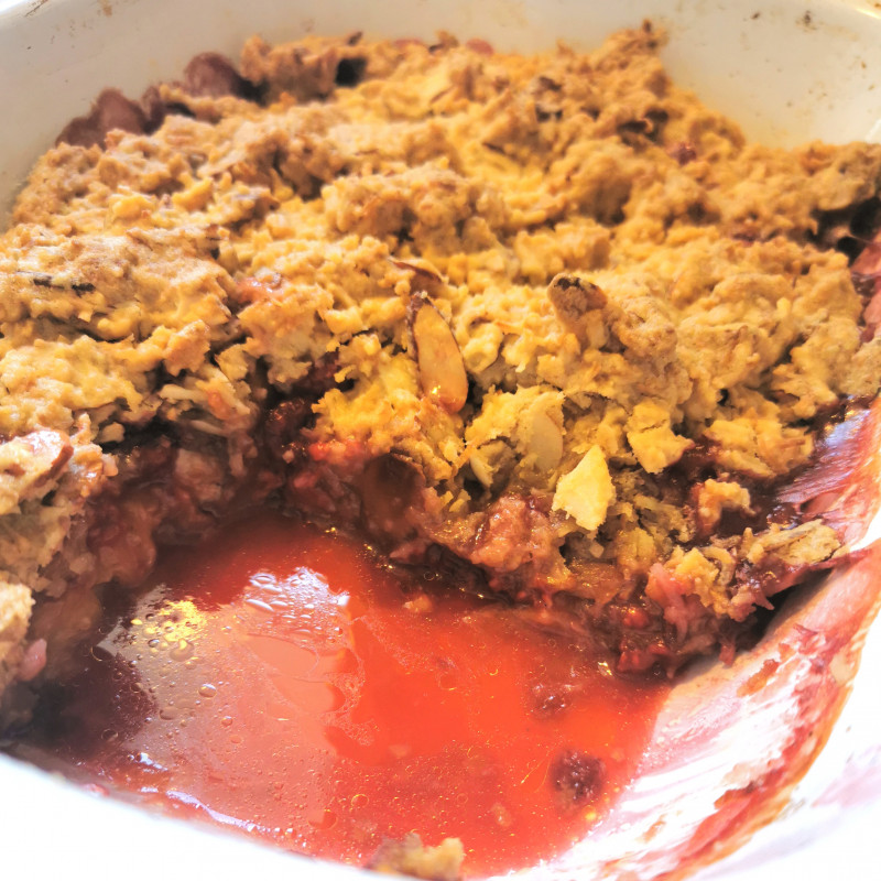 nectarine raspberry crumble