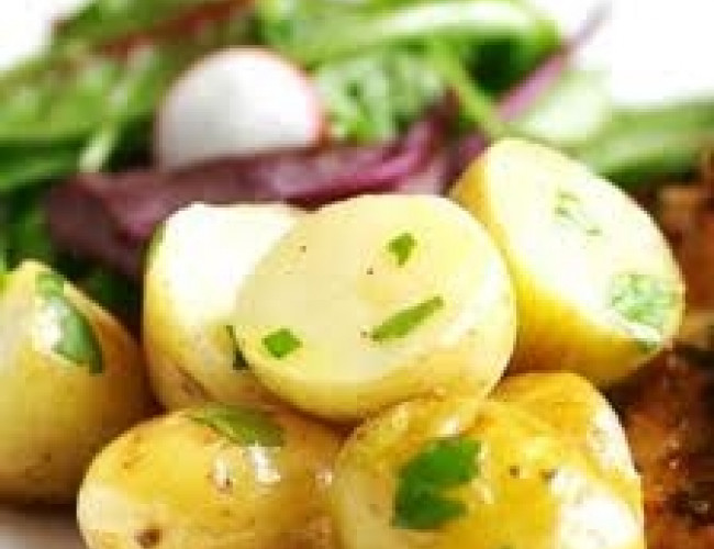 new potatoes and mint