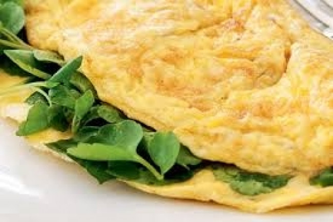 omelette w salad