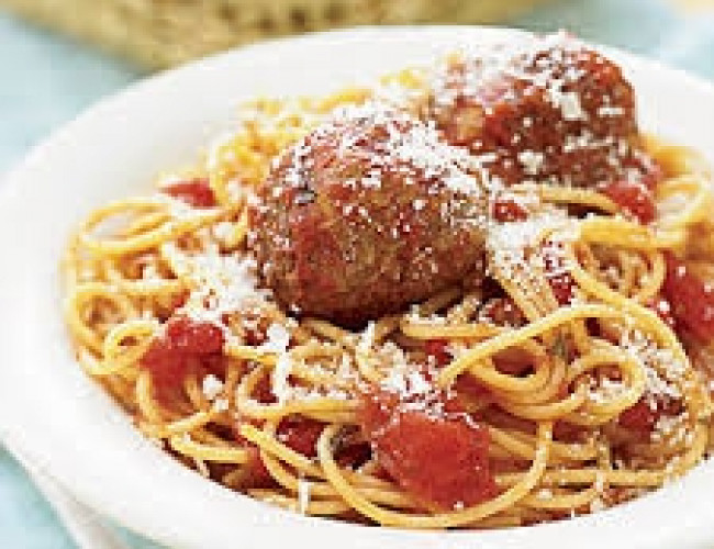 pasta w meatballs