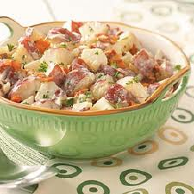 potato salad and bacon