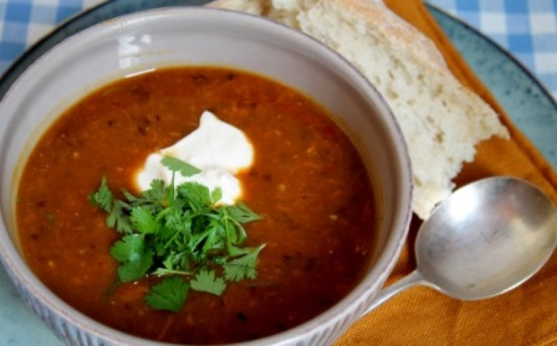 pumpkin and black bean soup