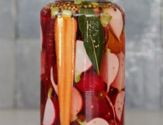 punchy pickled radish carrot and fennel combo