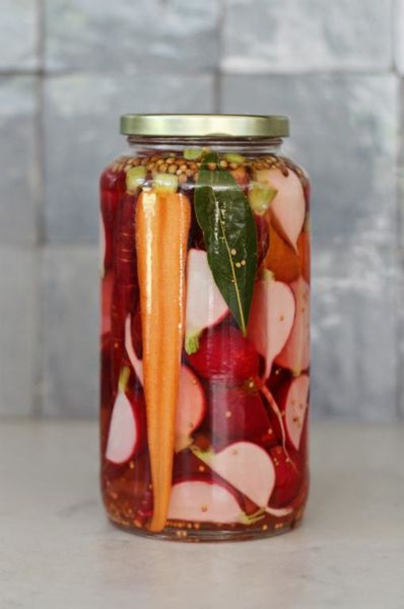 punchy pickled radish carrot and fennel combo