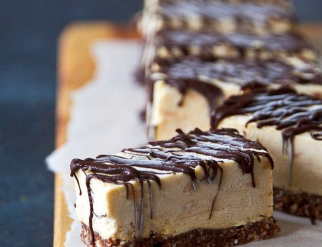 raw peanut butter slice