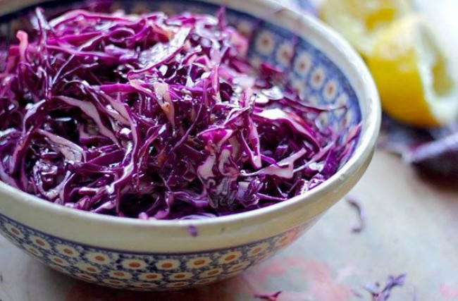 red cabbage slaw