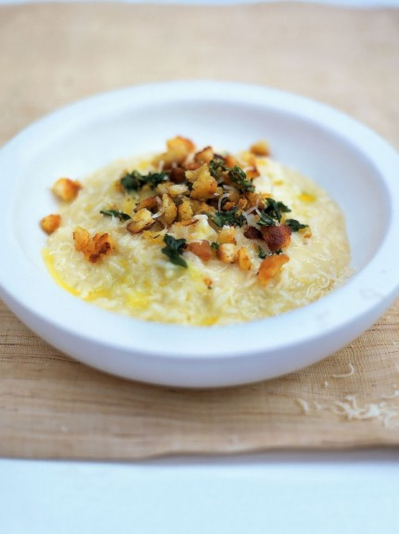 roasted cauliflower risotto with hazelnuts