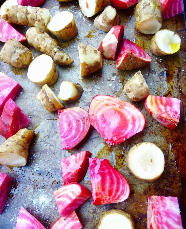 roasted vegetables with dukkah