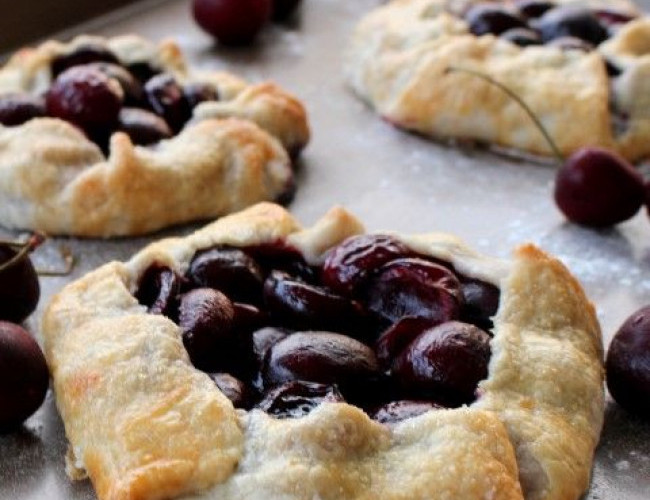 rustic cherry tarts