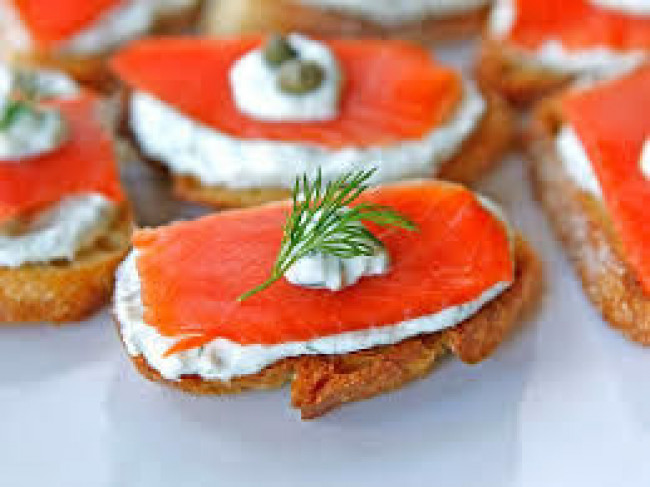 salmon crostini