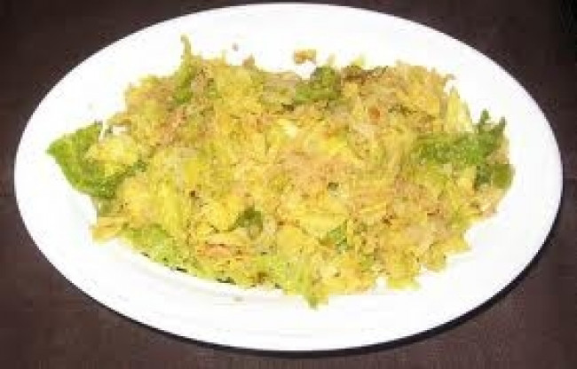 sauteed cabbage and cracked wheat