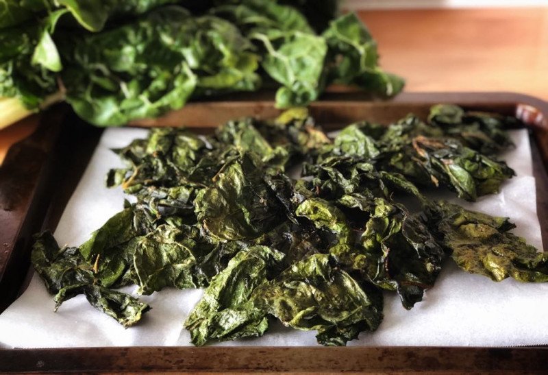 silverbeet chips