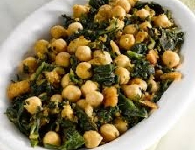 spinach and chickpeas