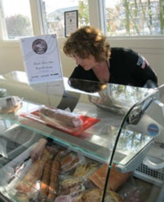 sue morton at shop in timaru