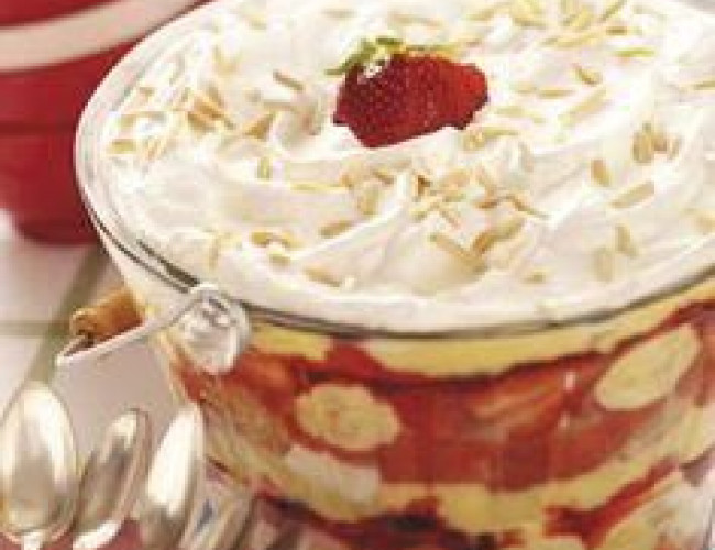 summer trifle with strawberries and cardamom