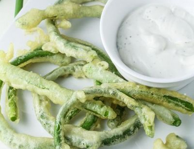 tempura garlic shoots