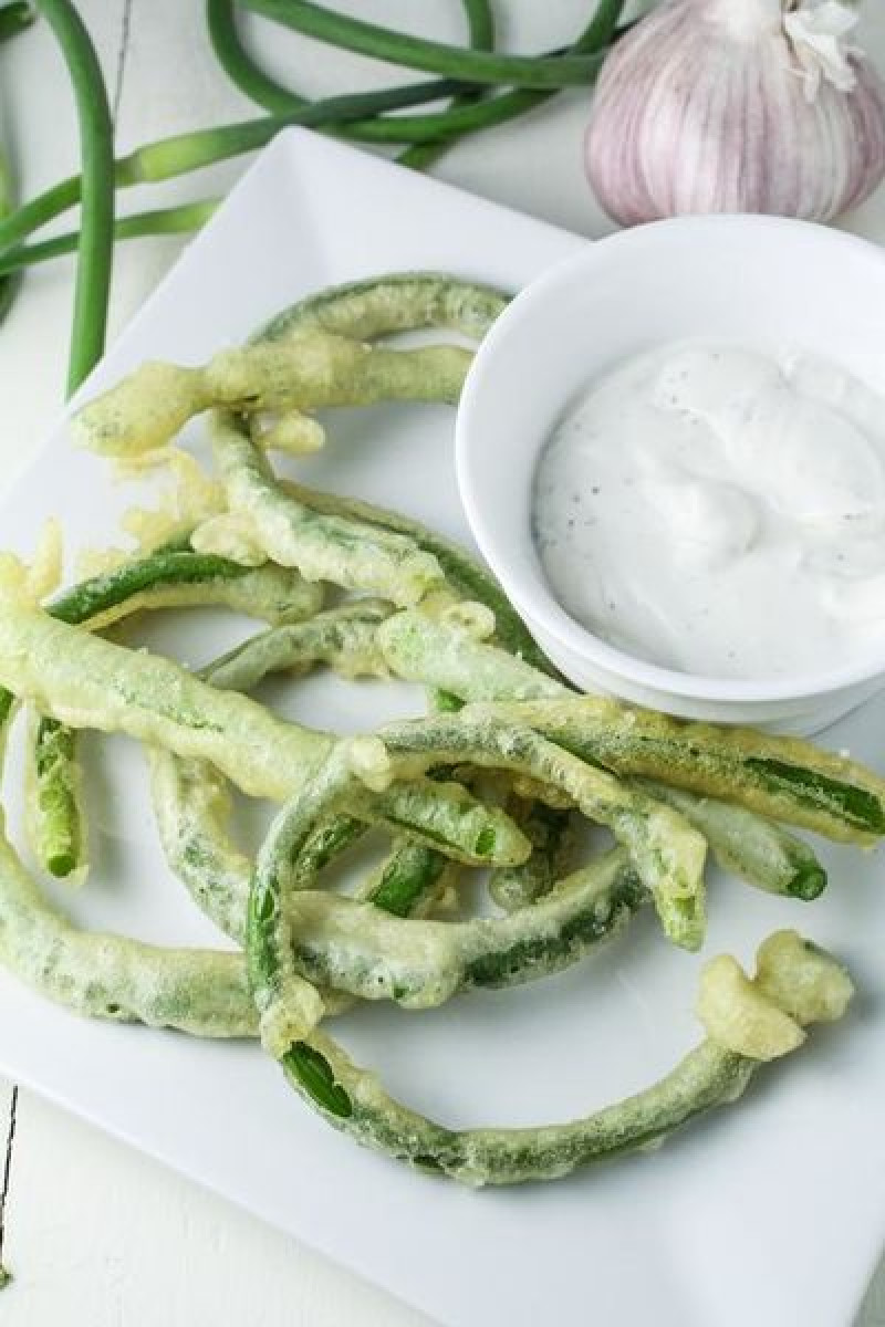 tempura garlic shoots