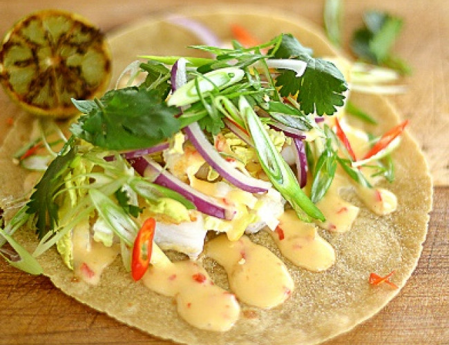 thai style fish tacos