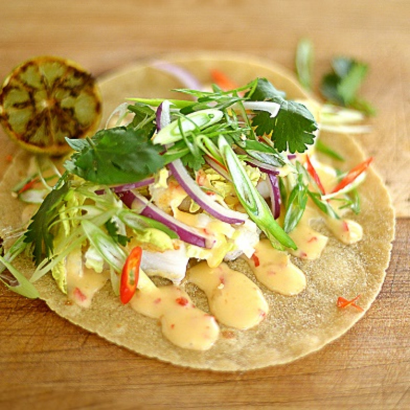 thai style fish tacos