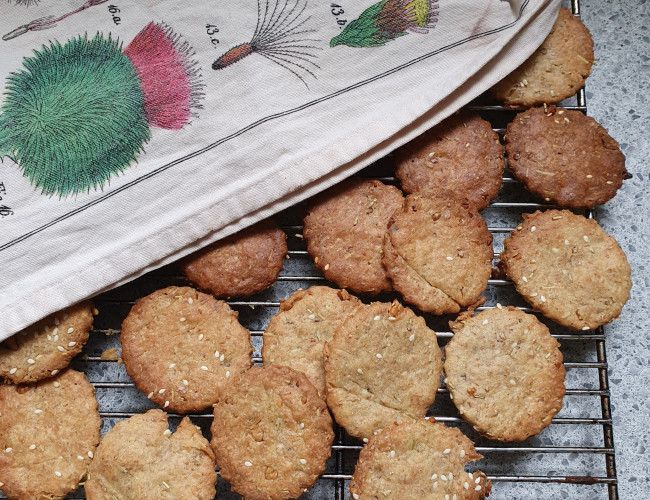 walnut rosemary crackers